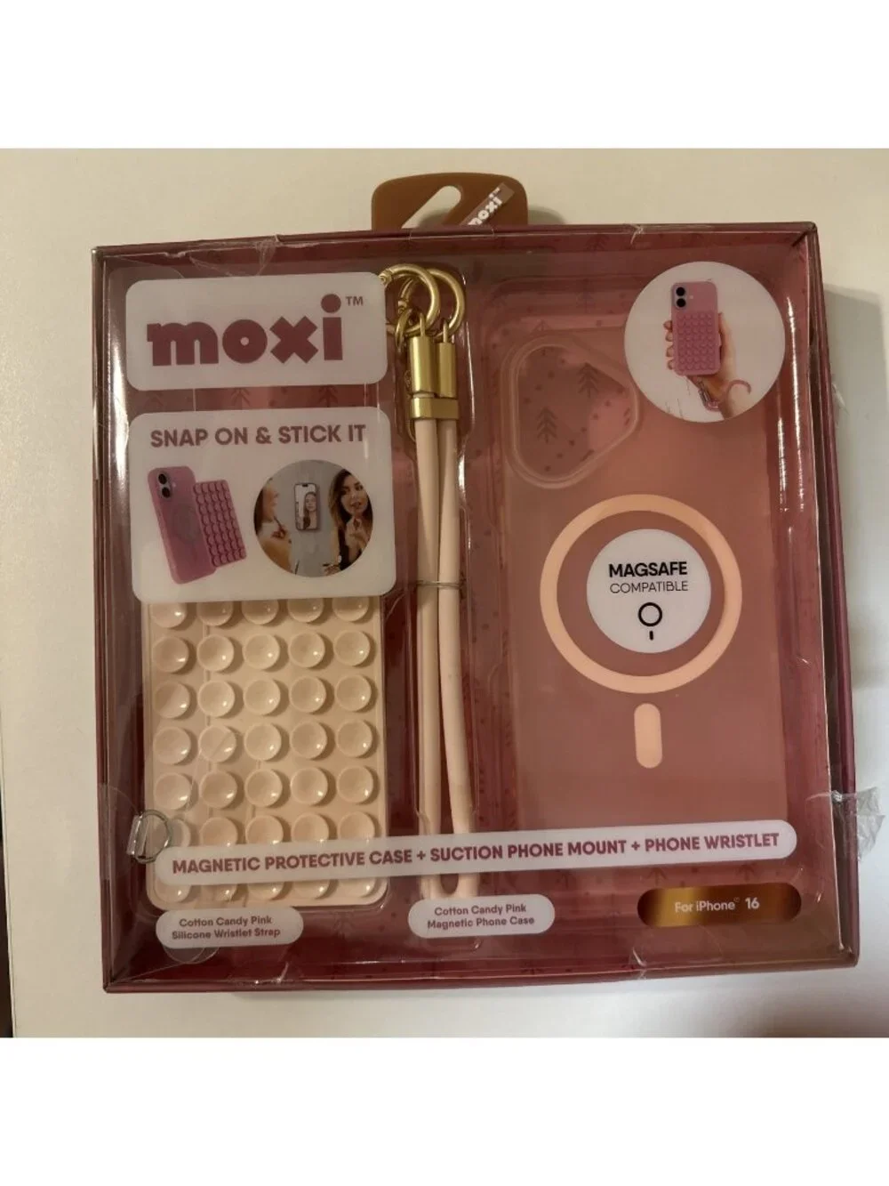 iPhone 16 MagSafe Case Wristlet Strap Suction Mount MagSafe Box Set Moxi
